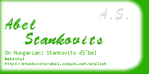 abel stankovits business card